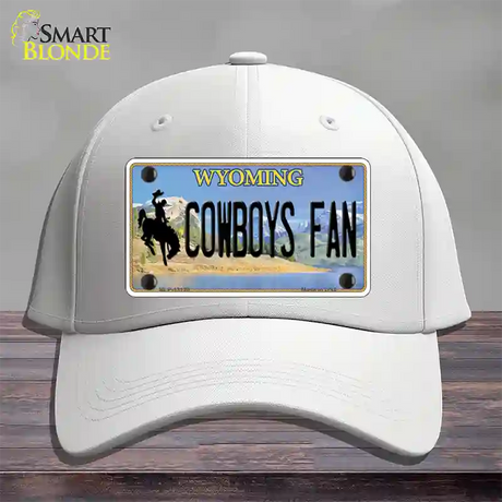 Cowboys Fan Wyoming Novelty License Plate Hat Cotton / White