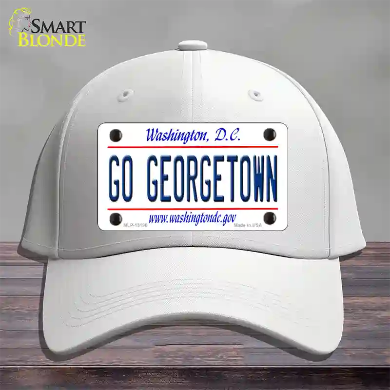 Go Georgetown Novelty License Plate Hat Cotton / White