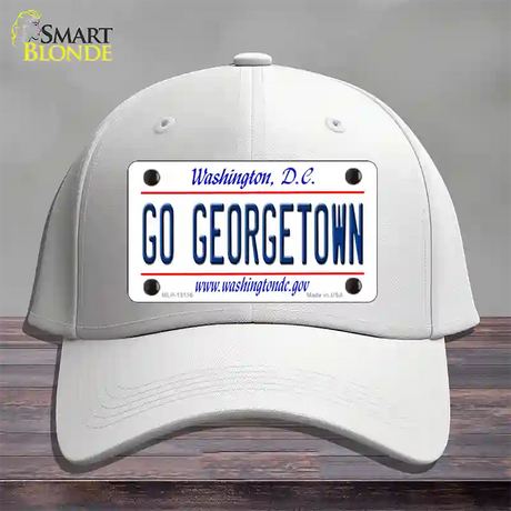 Go Georgetown Novelty License Plate Hat Cotton / White