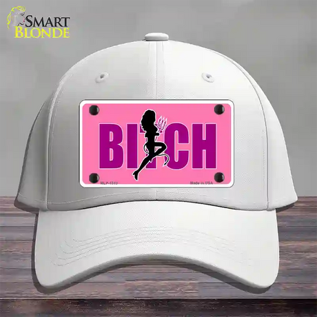 She-Devil Bitch Novelty License Plate Hat Cotton / White