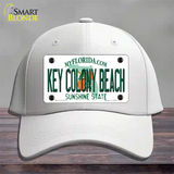 Key Colony Beach Florida Novelty License Plate Hat Cotton / White