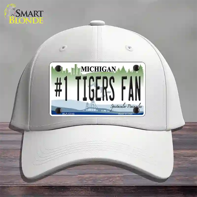 Number 1 Tigers Fan Novelty License Plate Hat Tag Cotton / White