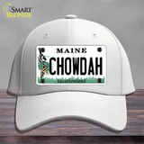 Chowdah Maine Novelty License Plate Hat Cotton / White