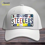 Steelers Strip Art Novelty License Plate Hat Tag Cotton / White