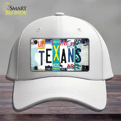 Texans Strip Art Novelty License Plate Hat Tag Cotton / White