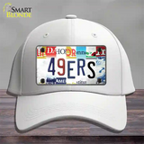 49ers Strip Art Novelty License Plate Hat Tag Cotton / White