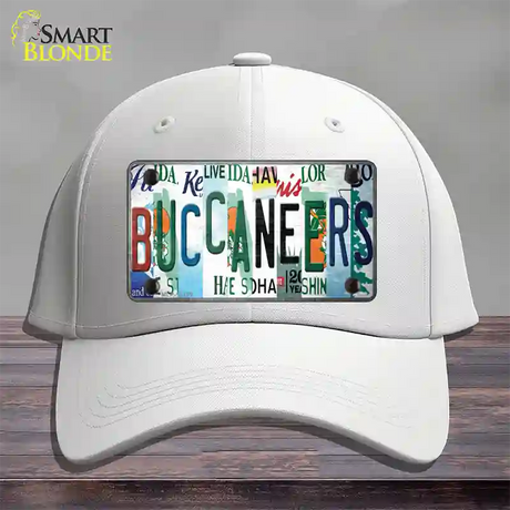 Buccaneers Strip Art Novelty License Plate Hat Tag Cotton / White