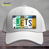 Jets Strip Art Novelty License Plate Hat Tag Cotton / White