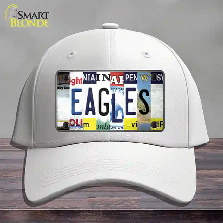 Eagles Strip Art Novelty License Plate Hat Tag Cotton / White