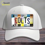 Colts Strip Art Novelty License Plate Hat Tag Cotton / White