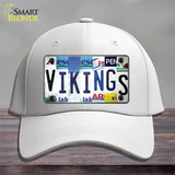 Vikings Strip Art Novelty License Plate Hat Tag Cotton / White