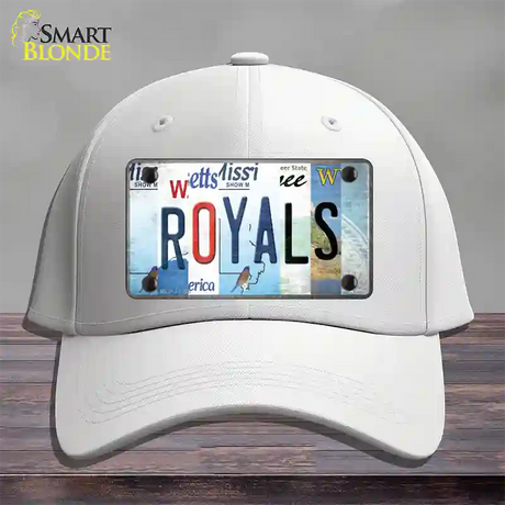 Royals Strip Art Novelty License Plate Hat Tag Cotton / White