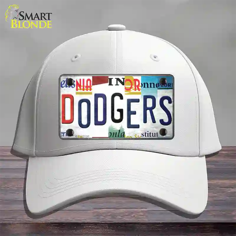 Dodgers Strip Art Novelty License Plate Hat Tag Cotton / White