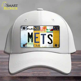 Mets Strip Art Novelty License Plate Hat Tag Cotton / White