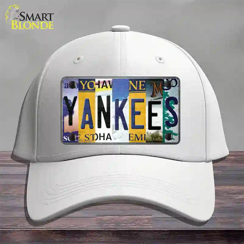 Yankees Strip Art Novelty License Plate Hat Tag Cotton / White