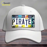 Pirates Strip Art Novelty License Plate Hat Tag Cotton / White