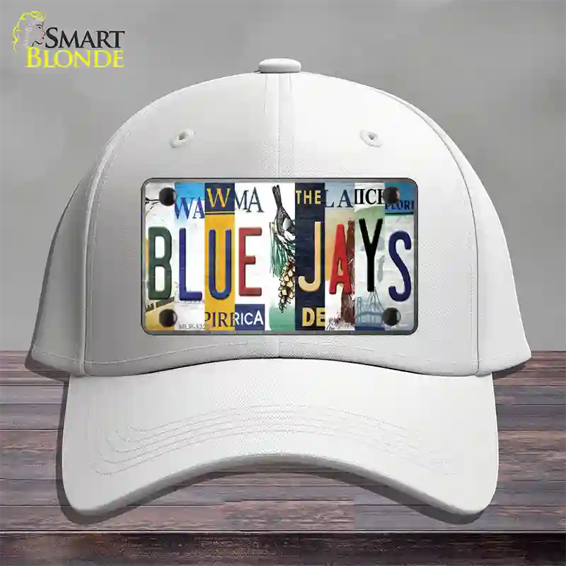 Blue Jays Strip Art Novelty License Plate Hat Tag Cotton / White