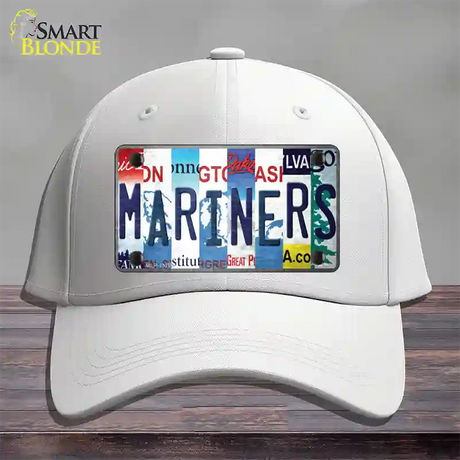 Mariners Strip Art Novelty License Plate Hat Tag Cotton / White