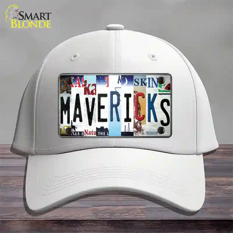 Mavericks Strip Art Novelty License Plate Hat Tag Cotton / White