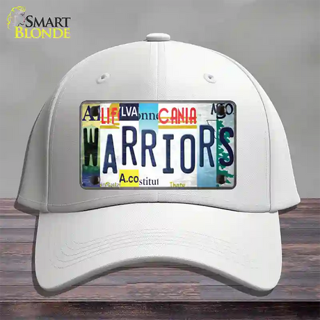 Warriors Strip Art Novelty License Plate Hat Tag Cotton / White