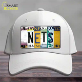 Nets Strip Art Novelty License Plate Hat Tag Cotton / White