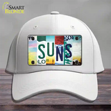 Suns Strip Art Novelty License Plate Hat Tag Cotton / White