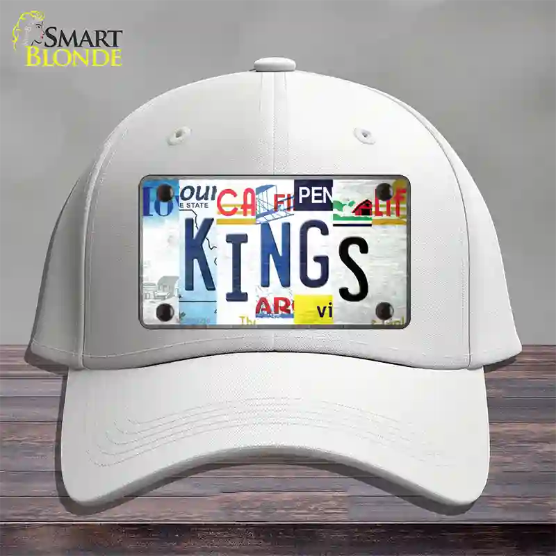 Kings Strip Art Novelty License Plate Hat Tag Cotton / White