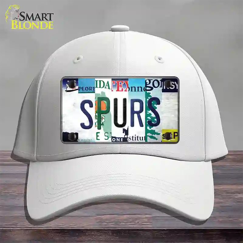 Spurs Strip Art Novelty License Plate Hat Tag Cotton / White