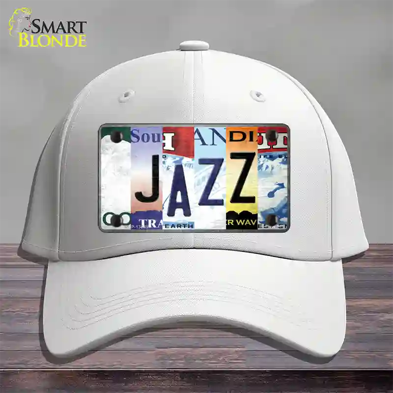 Jazz Strip Art Novelty License Plate Hat Tag Cotton / White