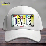 Devils Strip Art Novelty License Plate Hat Tag Cotton / White