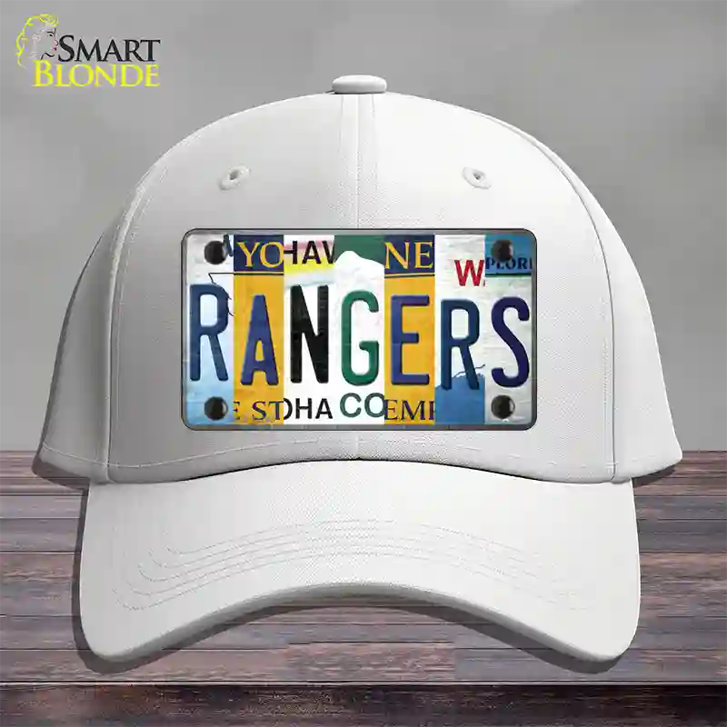 Rangers Hockey Strip Art Novelty License Plate Hat Tag Cotton / White