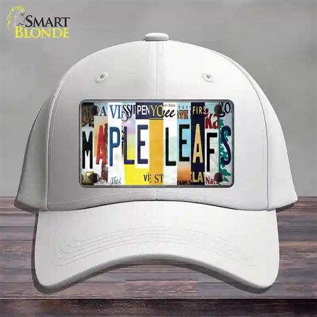 Maple Leafs Strip Art Novelty License Plate Hat Tag Cotton / White