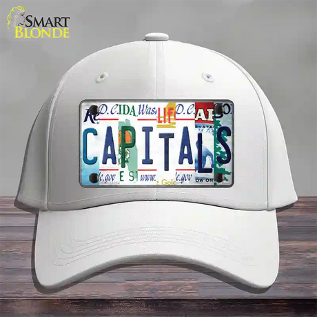 Capitals Strip Art Novelty License Plate Hat Tag Cotton / White