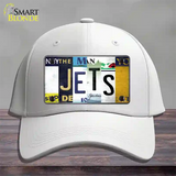 Jets Hockey Strip Art Novelty License Plate Hat Tag Cotton / White