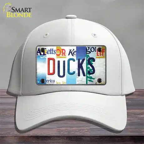 Ducks Strip Art Novelty License Plate Hat Tag Cotton / White