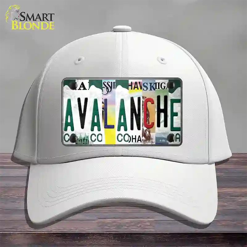 Avalanche Strip Art Novelty License Plate Hat Tag Cotton / White