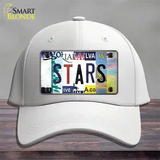 Stars Strip Art Novelty License Plate Hat Tag Cotton / White