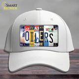 Oilers Strip Art Novelty License Plate Hat Tag Cotton / White