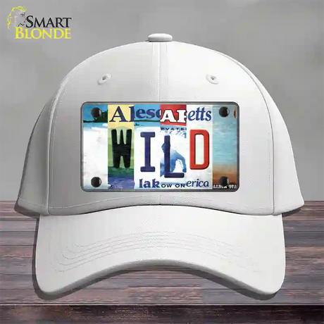 Wild Strip Art Novelty License Plate Hat Tag Cotton / White