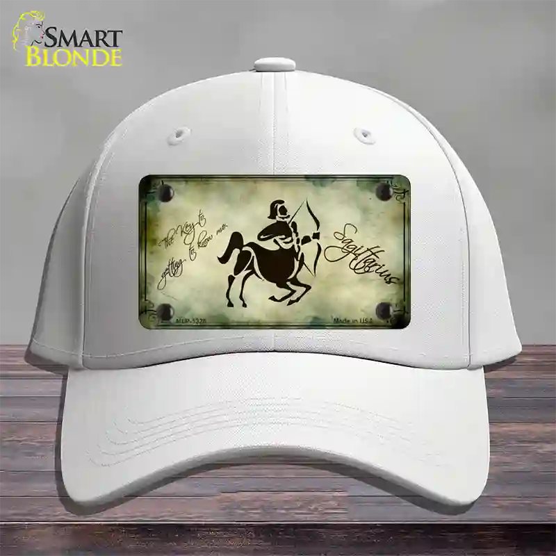 Sagittarius Zodiac Novelty License Plate Hat Cotton / White