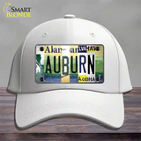 Auburn Strip Art Novelty License Plate Hat Tag Cotton / White