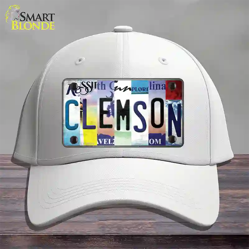 Clemson Strip Art Novelty License Plate Hat Tag Cotton / White