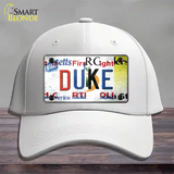 Duke Strip Art Novelty License Plate Hat Tag Cotton / White