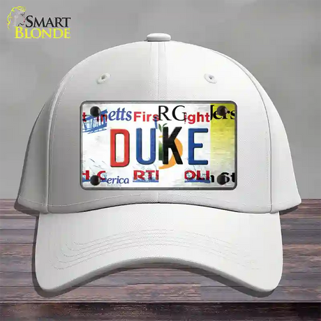 Duke Strip Art Novelty License Plate Hat Tag Cotton / White