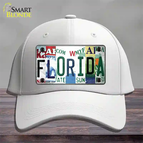 Florida Strip Art Novelty License Plate Hat Tag Cotton / White