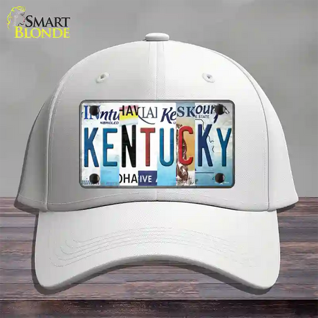 Kentucky Strip Art Novelty License Plate Hat Tag Cotton / White