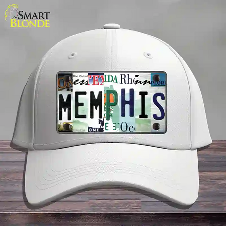 Memphis Strip Art Novelty License Plate Hat Tag Cotton / White