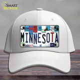 Minnesota Strip Art Novelty License Plate Hat Tag Cotton / White