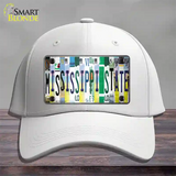 Mississippi State Strip Art Novelty License Plate Hat Tag Cotton / White