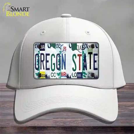 Oregon State Strip Art Novelty License Plate Hat Tag Cotton / White